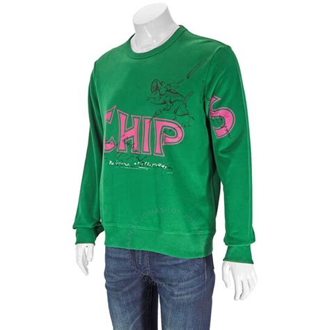 burberry fish sweatshirt|Burberry Men's Fish And Chips Print Cotton Sweatshirt In.